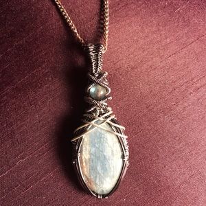 Wire wrapped necklace, handmade by me!
